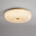 Ripple Ribbed Glass Flush Mount