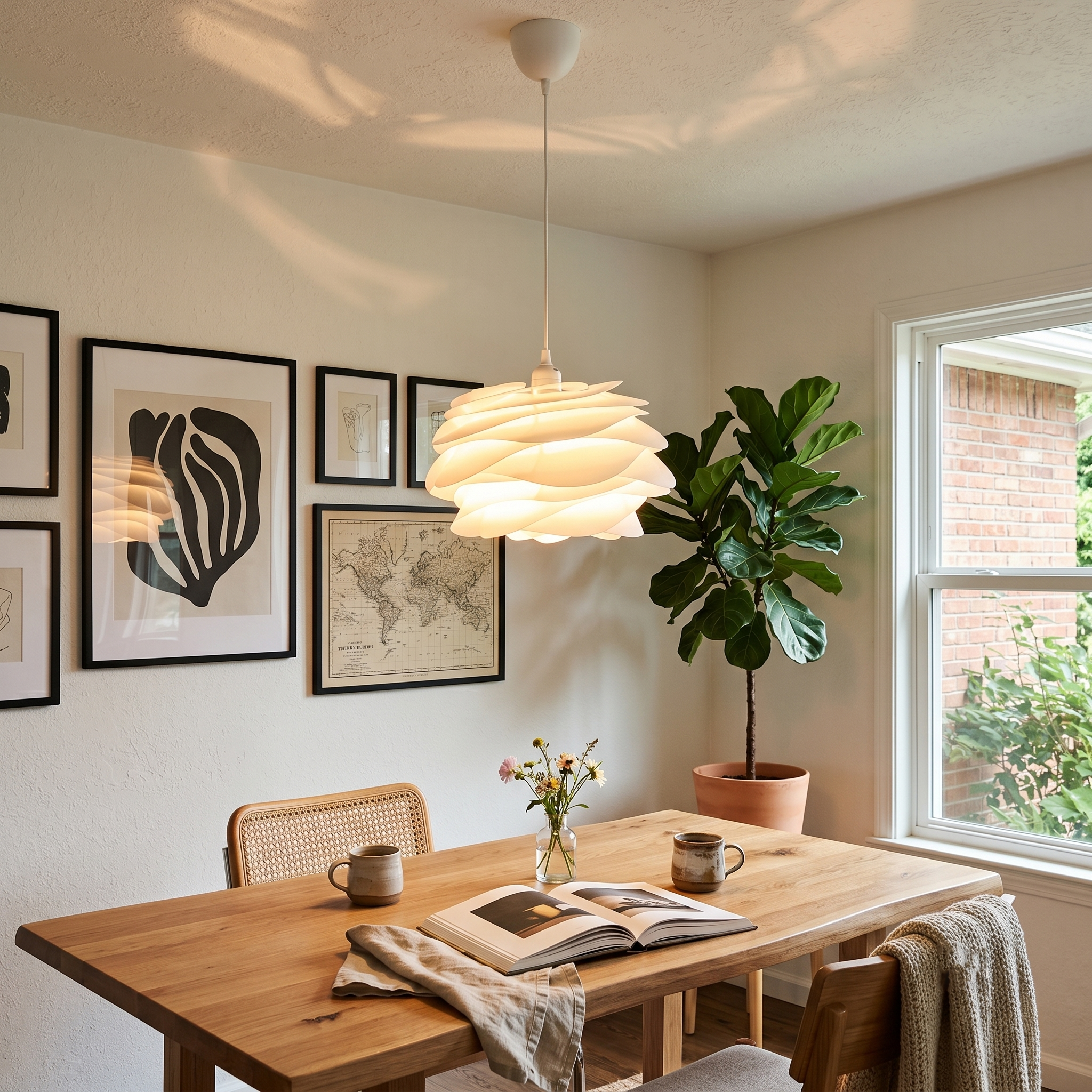 Rose Floral Pendant Light
