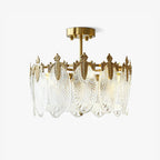 Regency Glass Leaf Chandelier