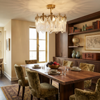Regency Glass Leaf Chandelier