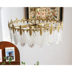 Regency Glass Leaf Chandelier