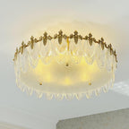 Regency Glass Leaf Chandelier