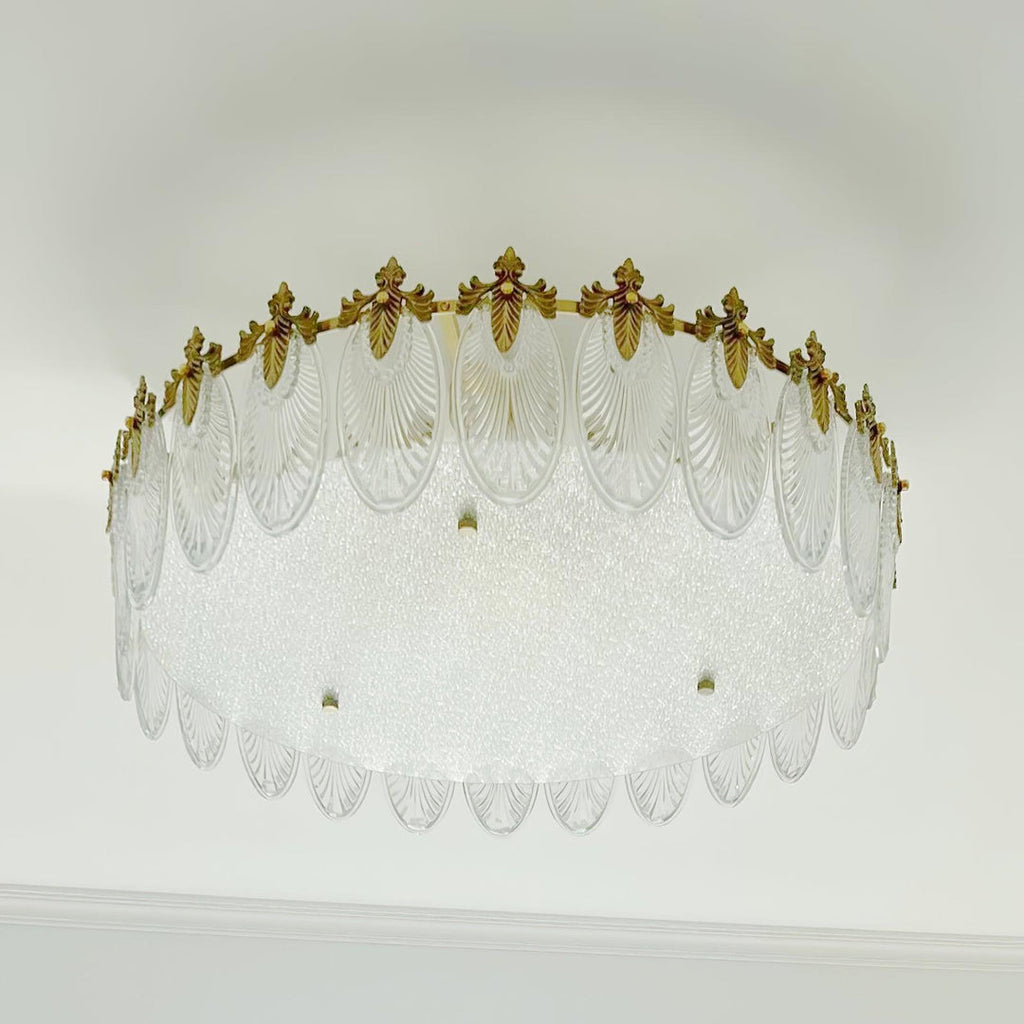 Regency Glass Leaf Chandelier