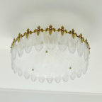 Regency Glass Leaf Chandelier