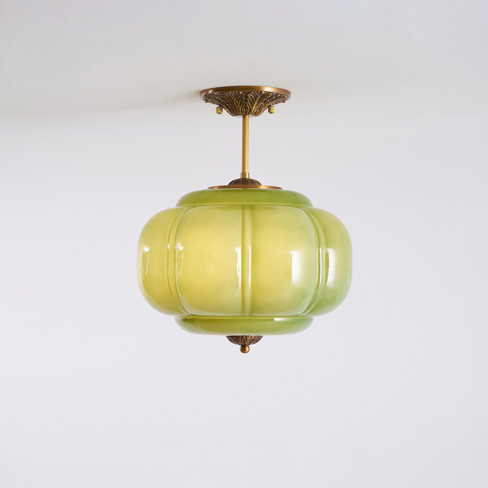 Emerald Glass Vintage Ceiling Lamp