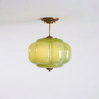 Deckenlampe Smaragdglas, Vintage