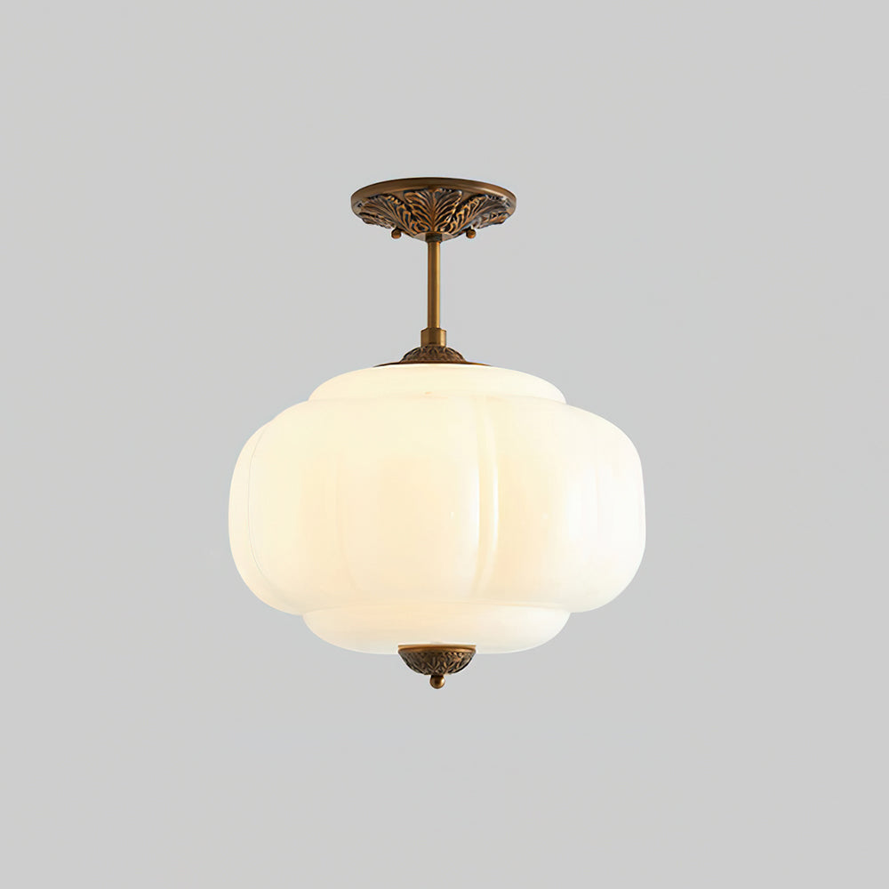 Emerald Glass Vintage Ceiling Lamp