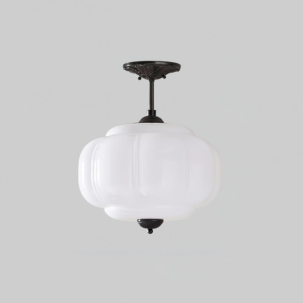 Emerald Glass Vintage Ceiling Lamp