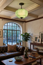 Deckenlampe Smaragdglas, Vintage