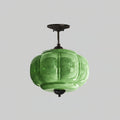 Emerald Glass Vintage Ceiling Lamp