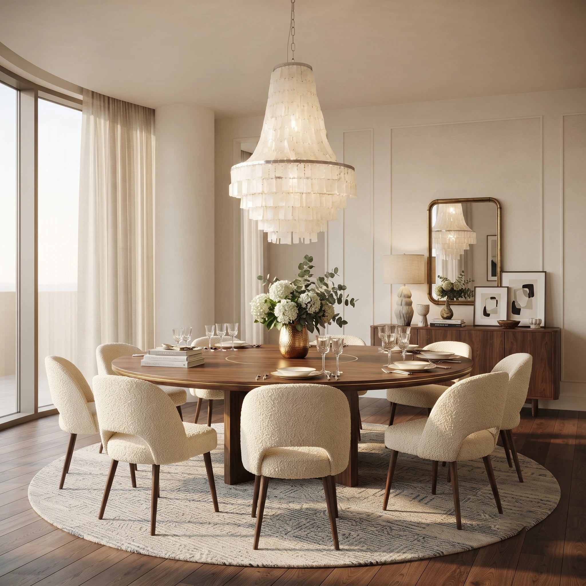 Empire Capiz Shell Chandelier