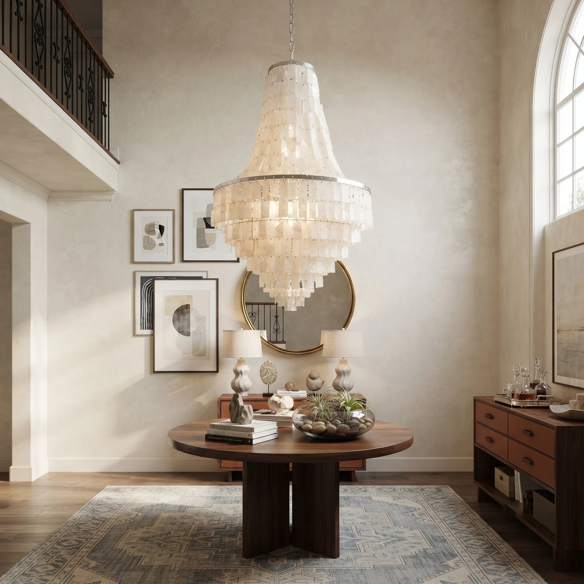 Empire Capiz Shell Chandelier