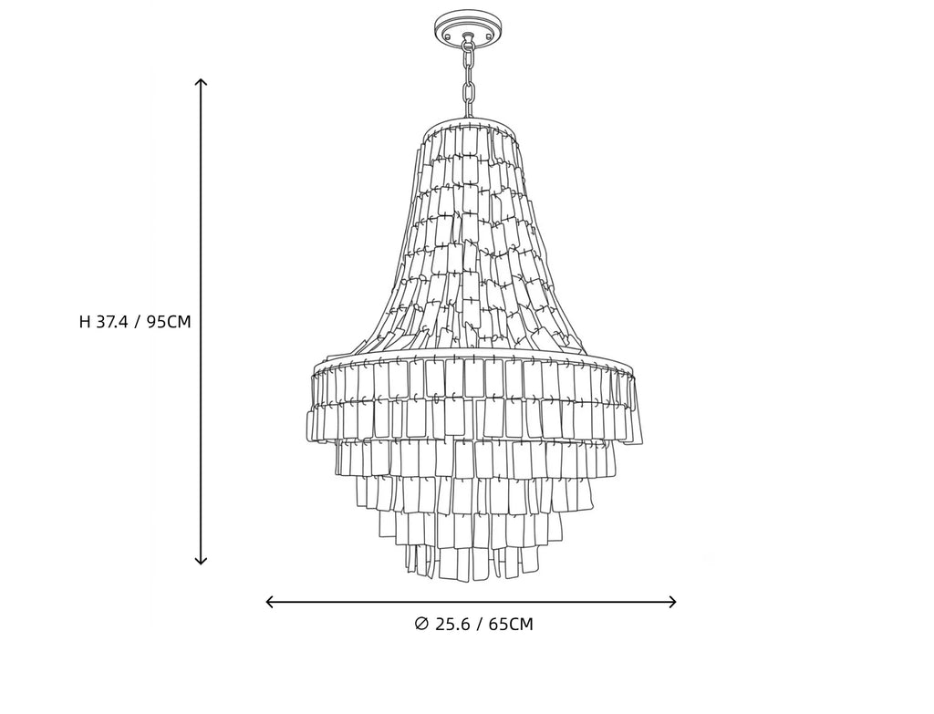 Empire Capiz Shell Chandelier