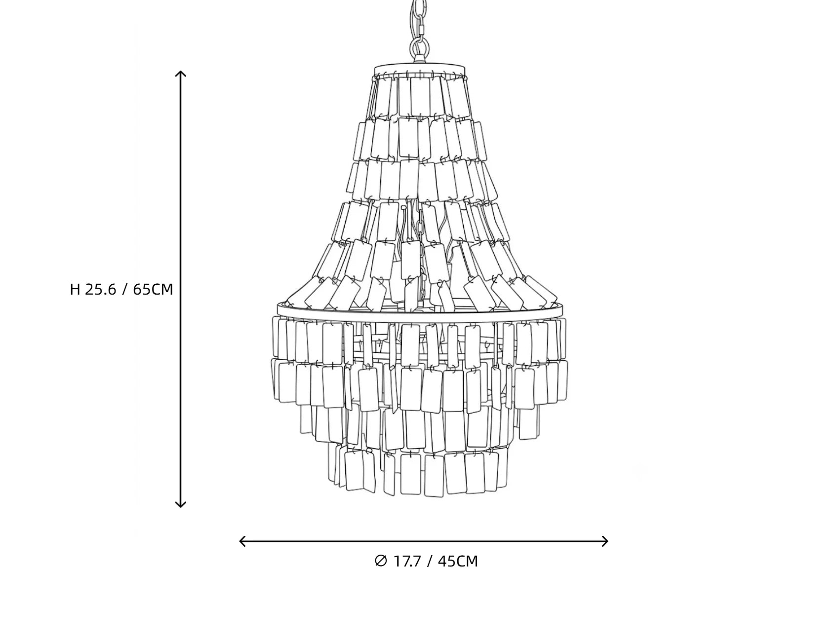 Empire Capiz Shell Chandelier