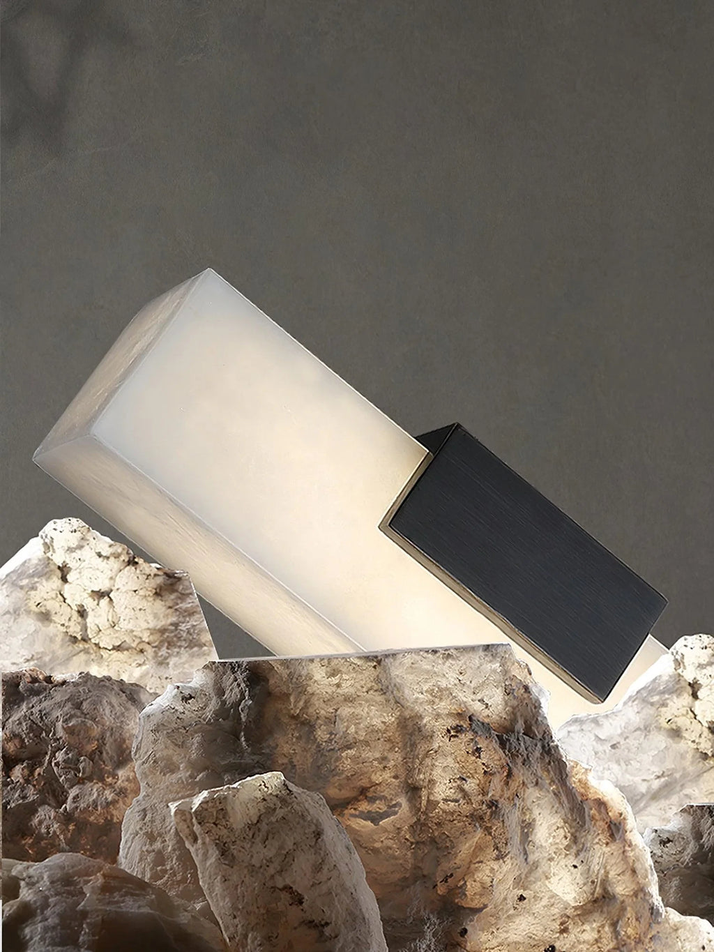 Close Up View of Illuminated Alabaster Art Glass Edge and Texture