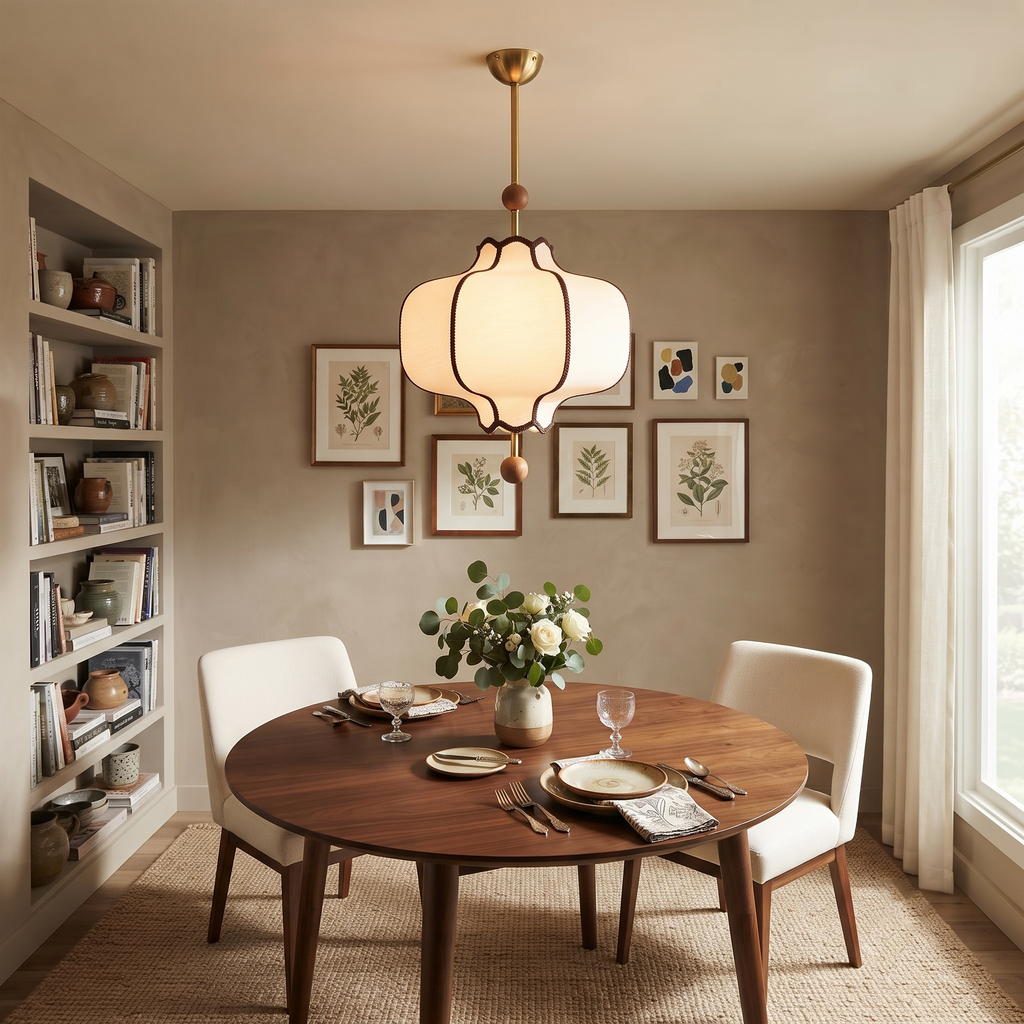 Fabric Lantern Pendant Light