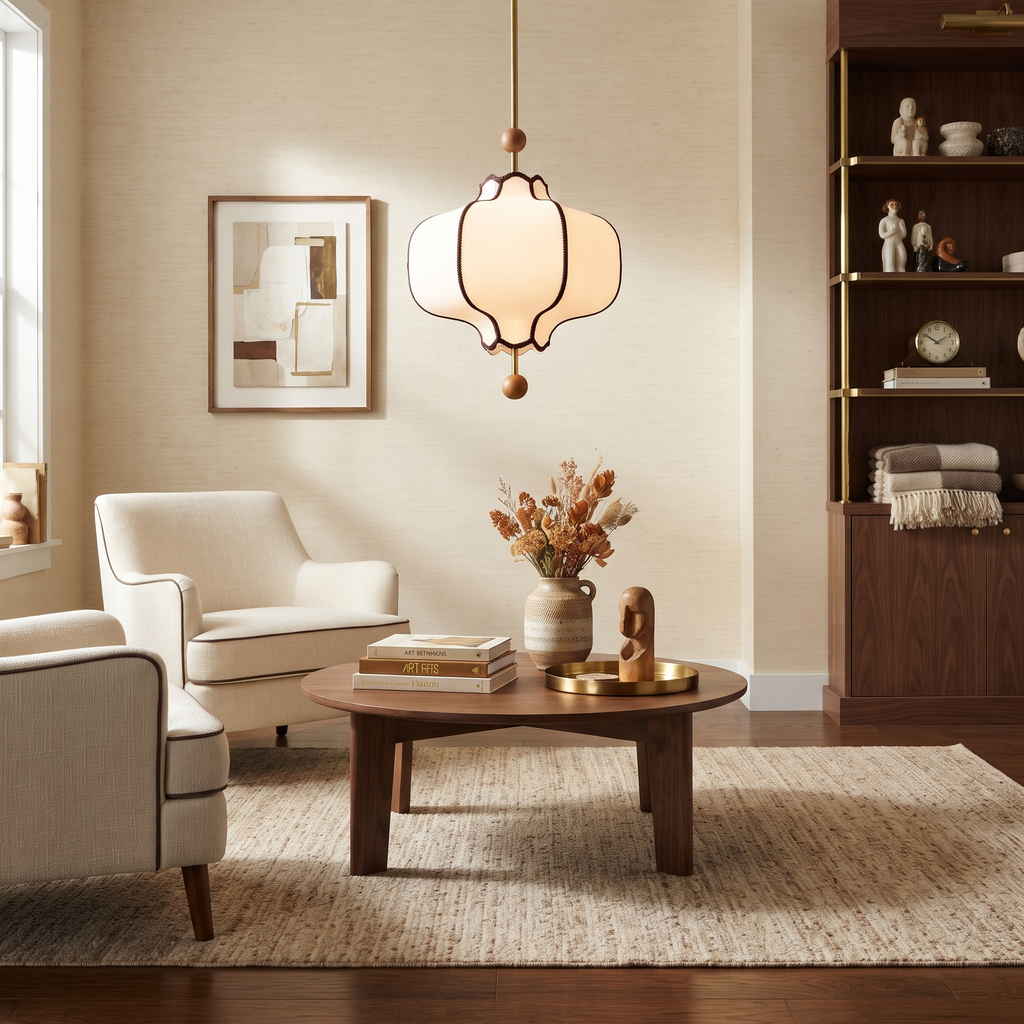 Fabric Lantern Pendant Light