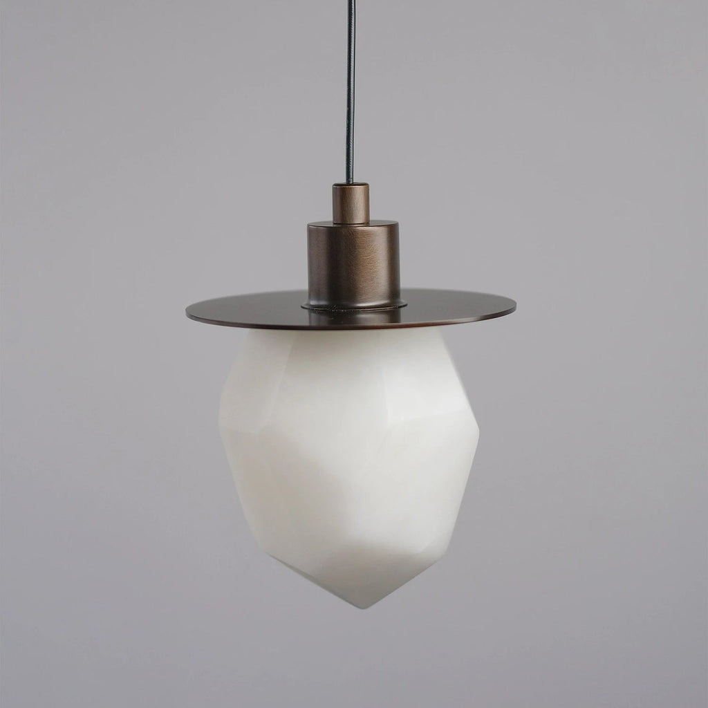 Faceted Alabaster Pendant Light