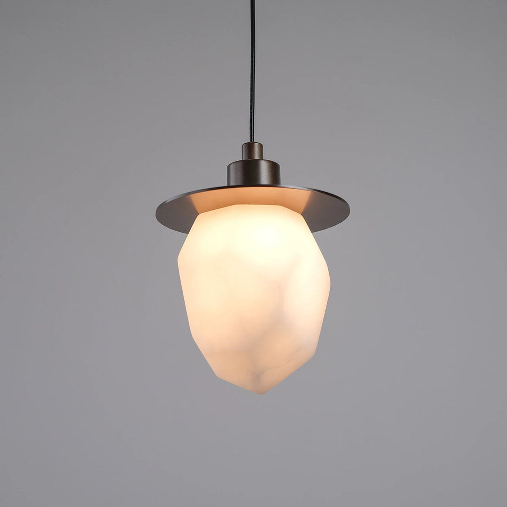 Faceted Alabaster Pendant Light
