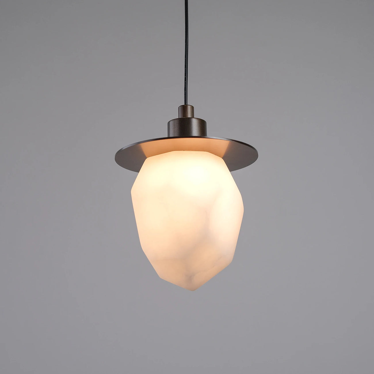 Faceted Alabaster Pendant Light