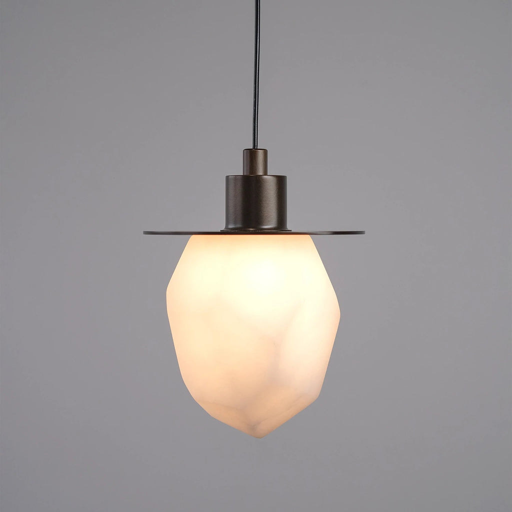 Faceted Alabaster Pendant Light
