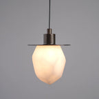 Faceted Alabaster Pendant Light