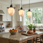 Faceted Alabaster Pendant Light