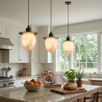 Faceted Alabaster Pendant Light