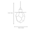 Modern Organic Geometric Stone Pendant Light Line Art Dimension Diagram