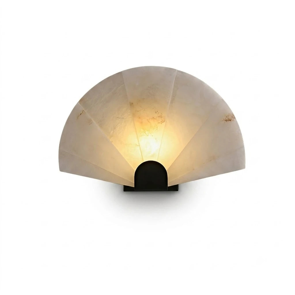 Fan Alabaster Wall Sconce