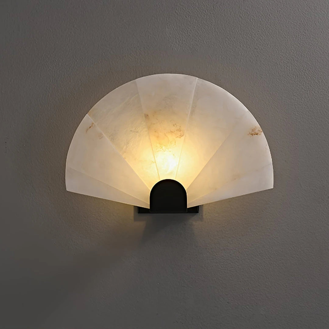 Fan Alabaster Wall Sconce