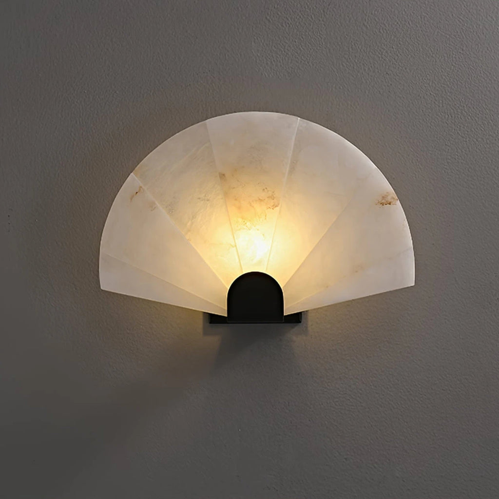 Fan Alabaster Wall Sconce