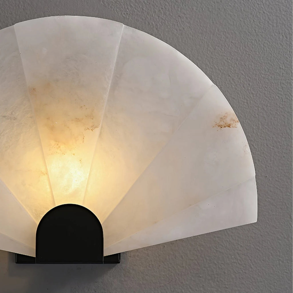 Fan Alabaster Wall Sconce