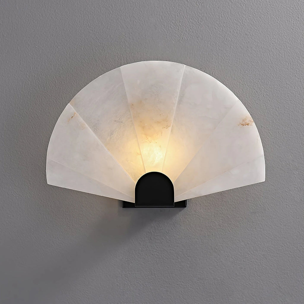 Fan Alabaster Wall Sconce