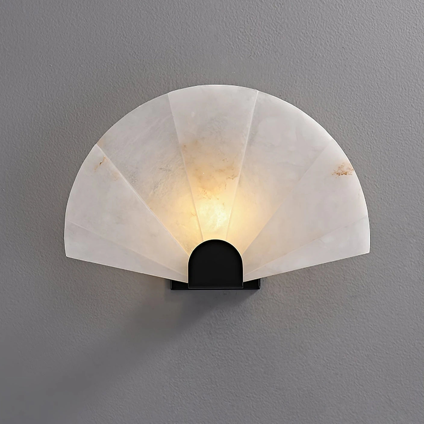 Fan Alabaster Wall Sconce