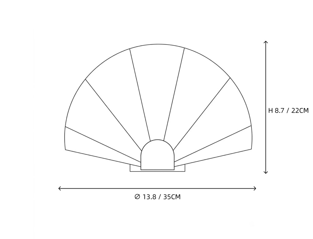 Fan Alabaster Wall Sconce