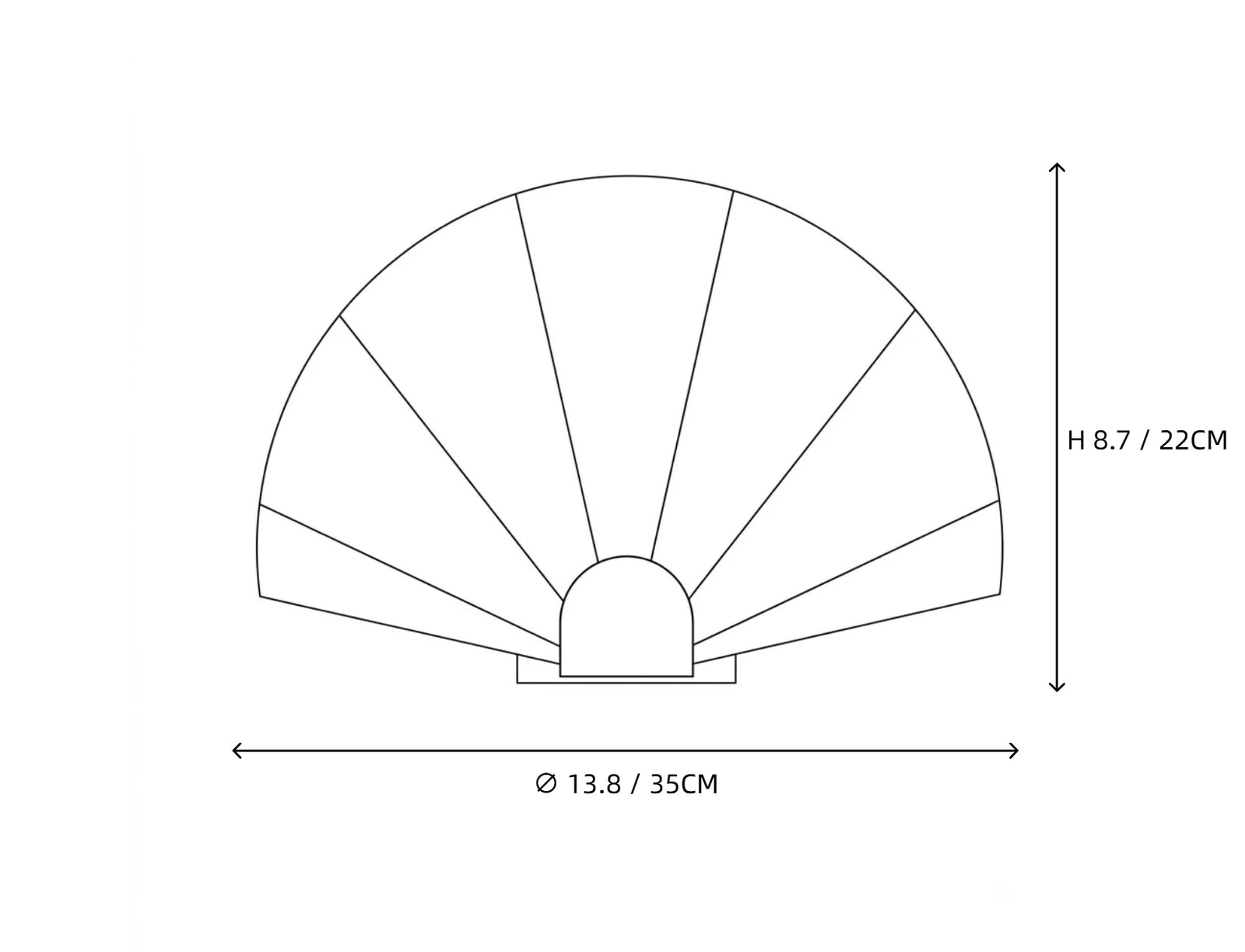 Fan Alabaster Wall Sconce