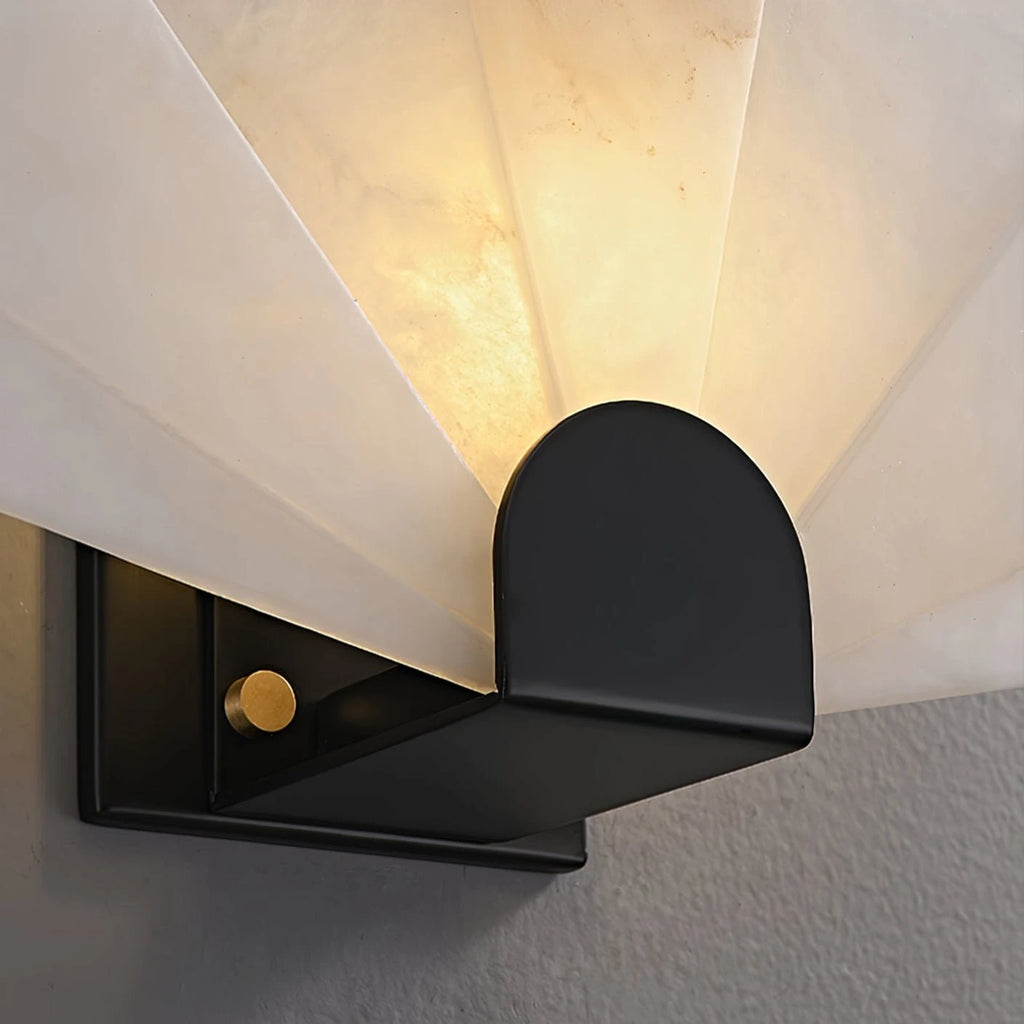Fan Alabaster Wall Sconce