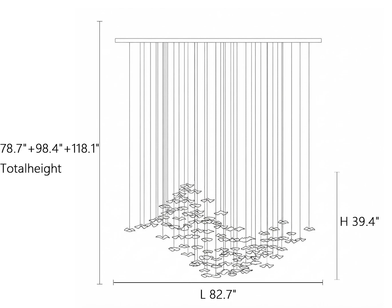 Floating Cloud Art Chandelier