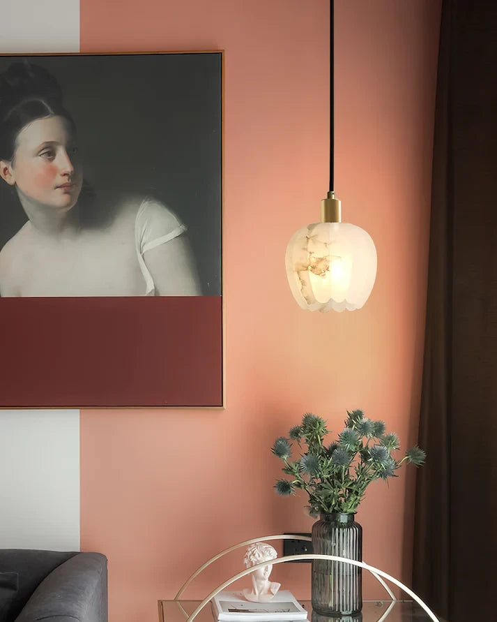 Modern Art Glass Pendant Light in Contemporary Interior