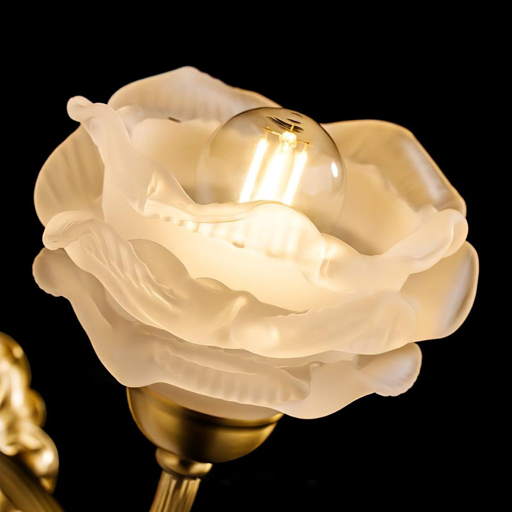 Floral Brass Wall Sconce