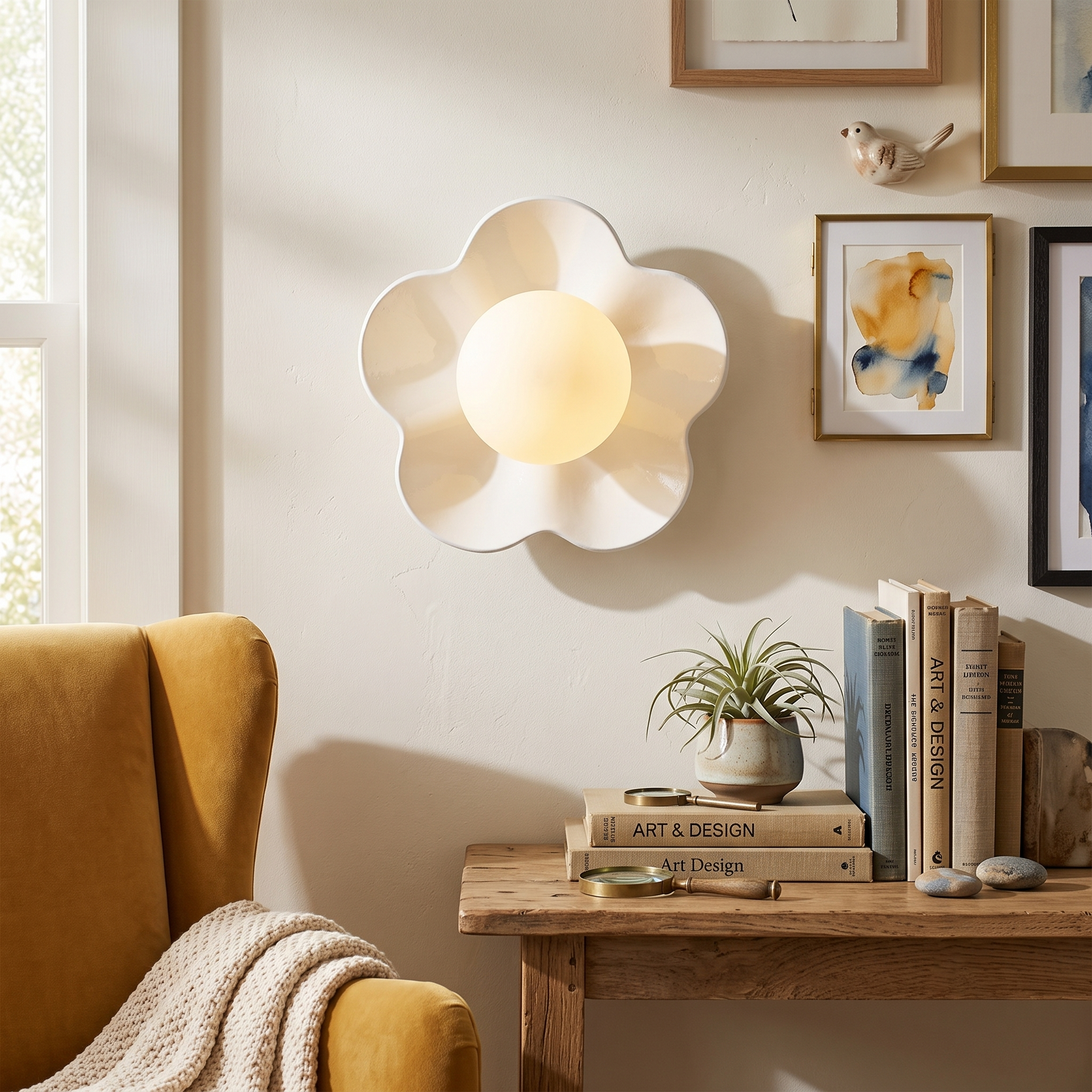 Floral Resin Wall Sconce