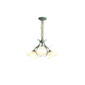 Floral Scalloped Metal Chandelier