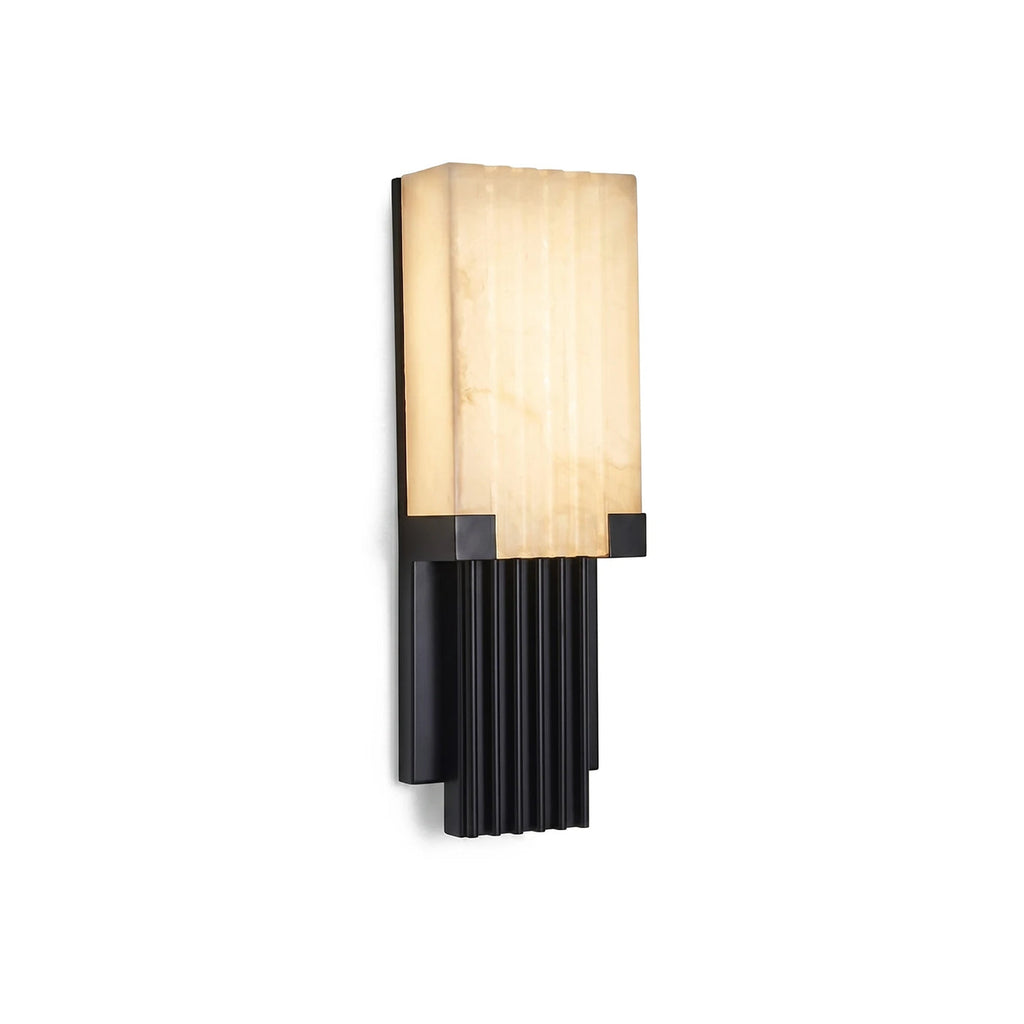 Fluted Alabaster Column Wall Sconce