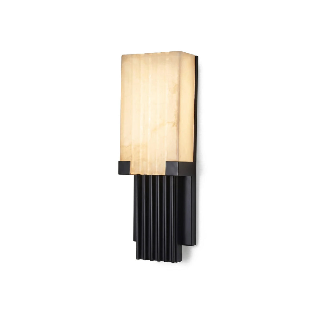 Fluted Alabaster Column Wall Sconce