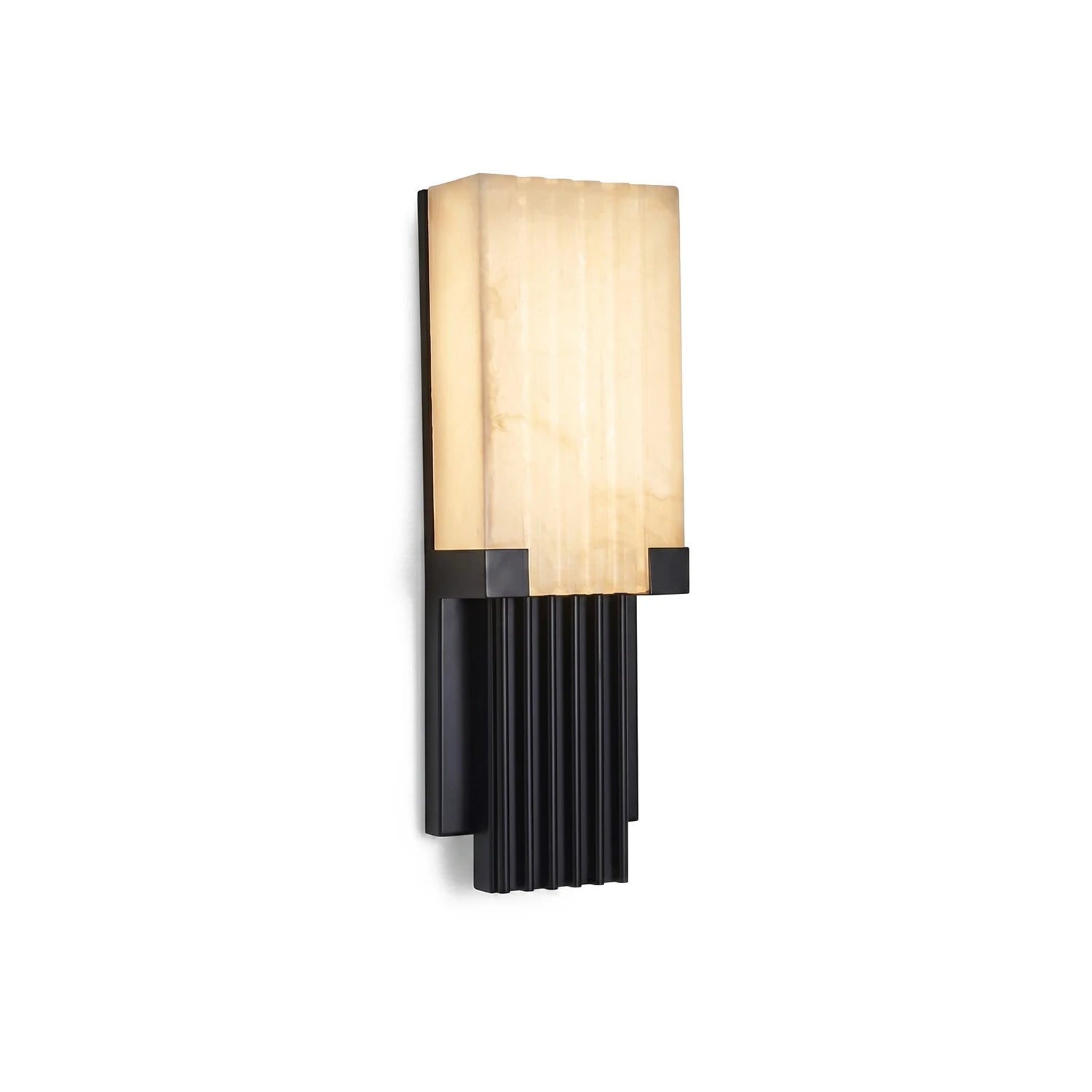 Fluted Alabaster Column Wall Sconce