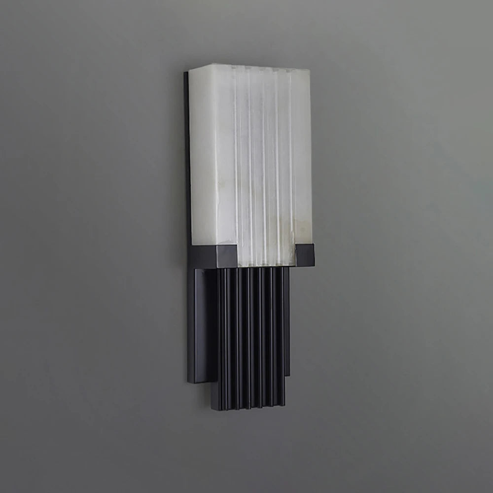 Fluted Alabaster Column Wall Sconce