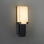 Fluted Alabaster Column Wall Sconce