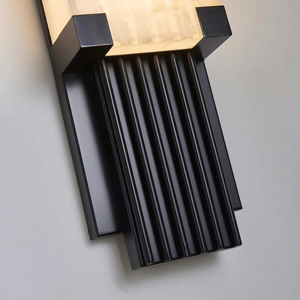 Fluted Alabaster Column Wall Sconce