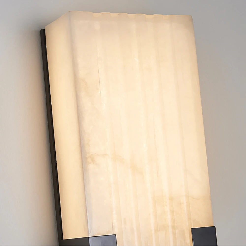 Fluted Alabaster Column Wall Sconce